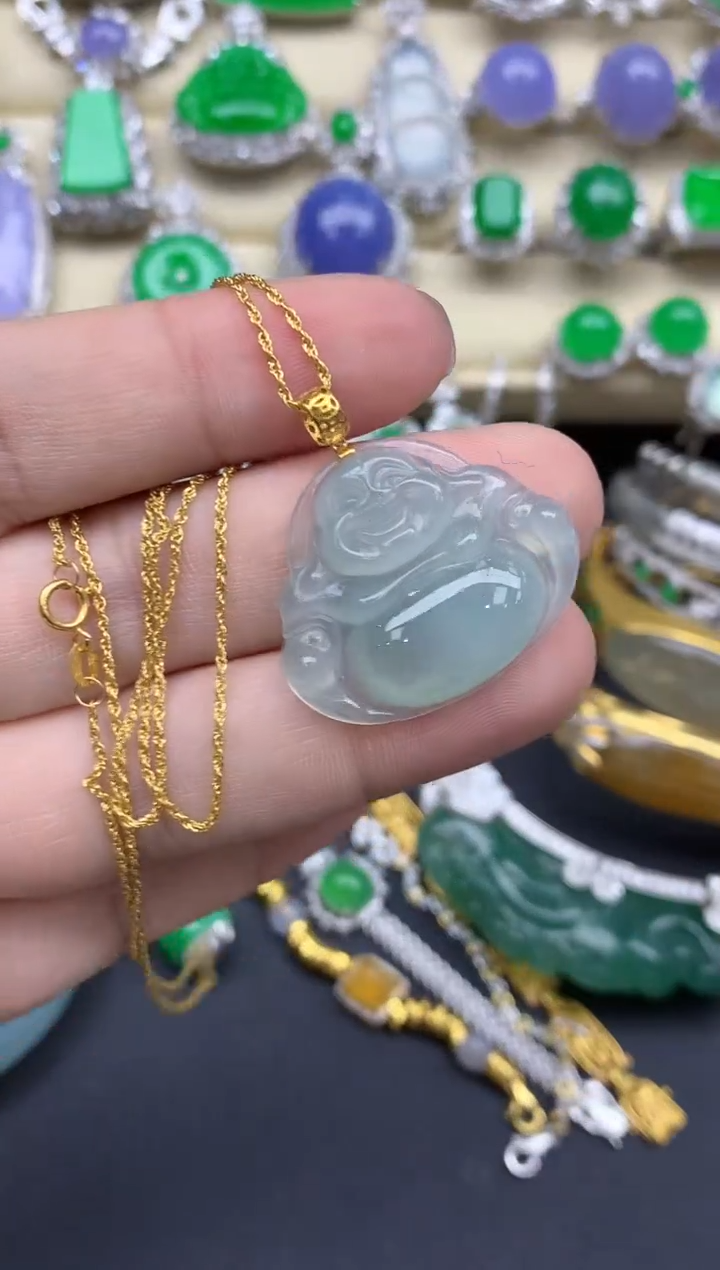 【闪购商品】翡翠颈饰18K金镶嵌232-中国好珍宝