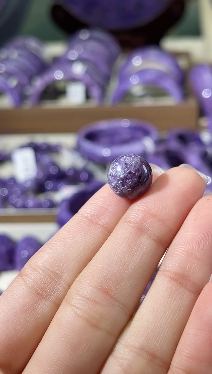 查罗石（紫龙晶）未镶嵌单珠12