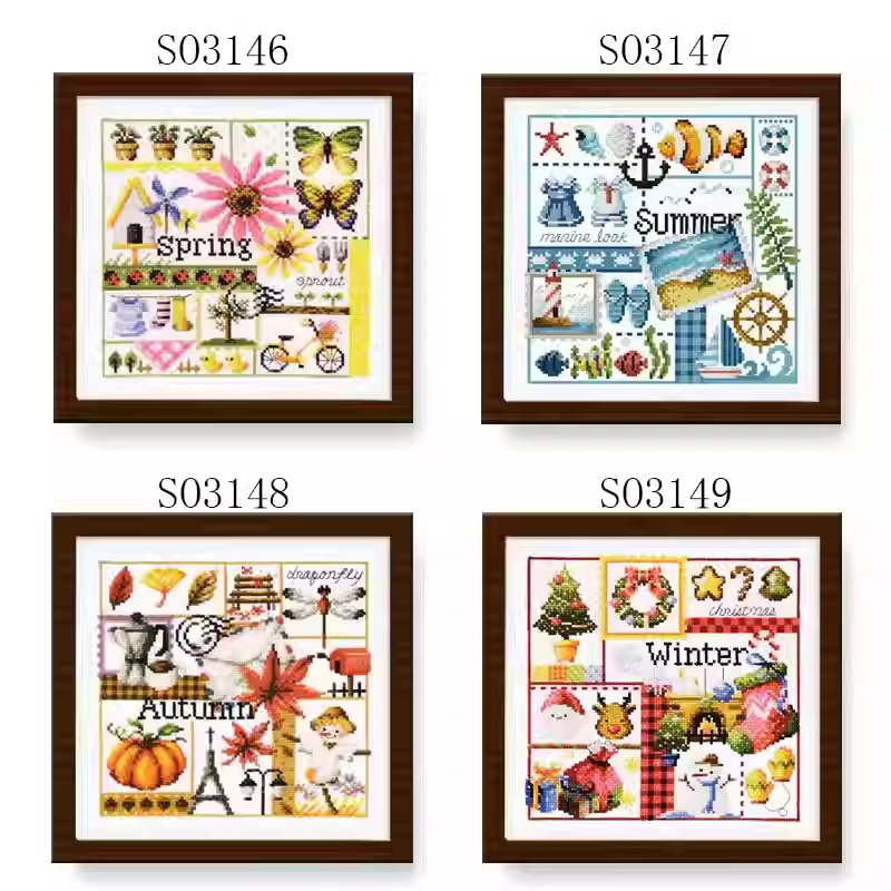 【CC-四季之快乐季节系列】十字绣2026新款小件线绣客厅餐厅简单
