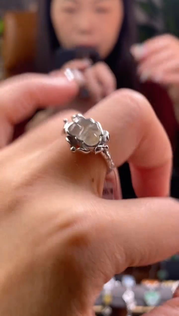 颈饰银S925镶嵌翡翠净货16928