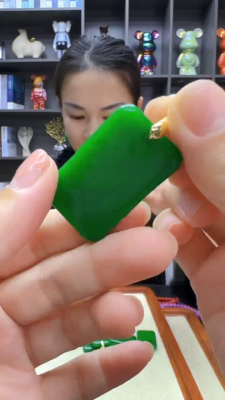 翡翠14K金镶嵌颈饰丹丹diy劲饰