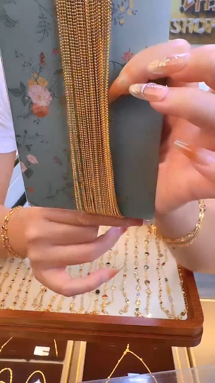 45cm1.1mm固定不可调节光面珠珠链1.8g（多样性发货）