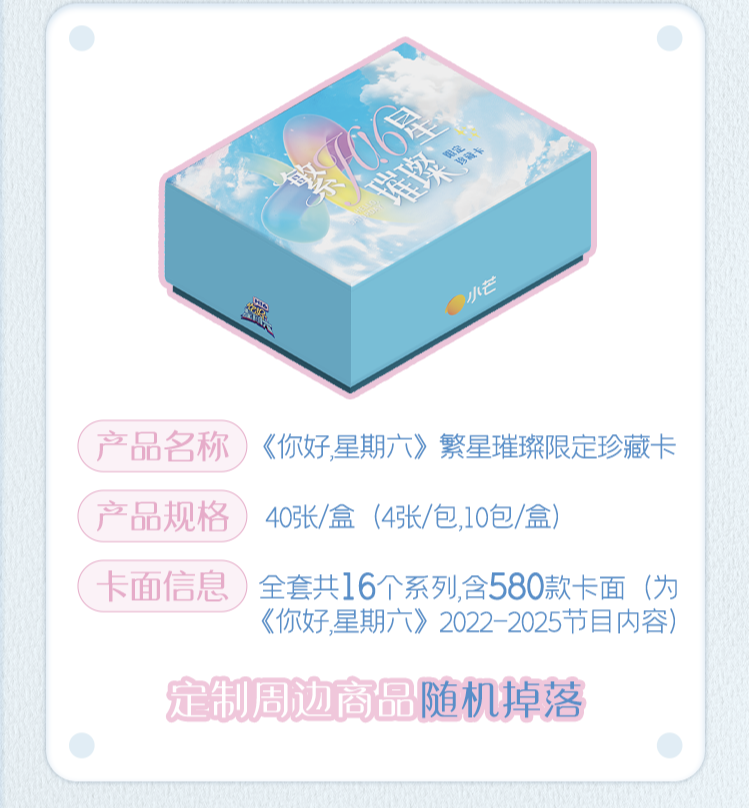 野猪【两包车】《你好，星期六》繁星璀璨限定珍藏卡（代拆)