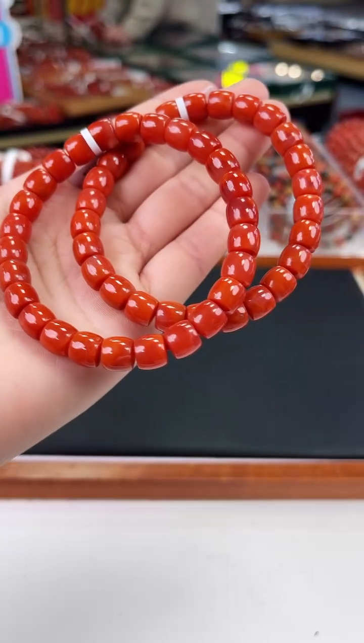 【闪购商品】南红玛瑙瓦西直切手串8+未镶嵌（多样式发其一）