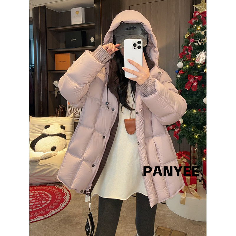 【潘潘定制】顶奢高货女连帽一手长加厚羽绒服801
