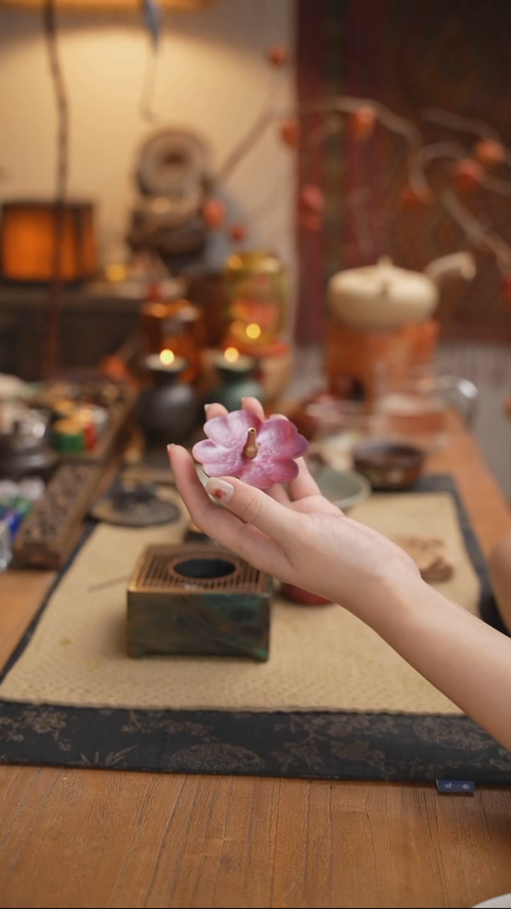 四叶草纯铜香插 