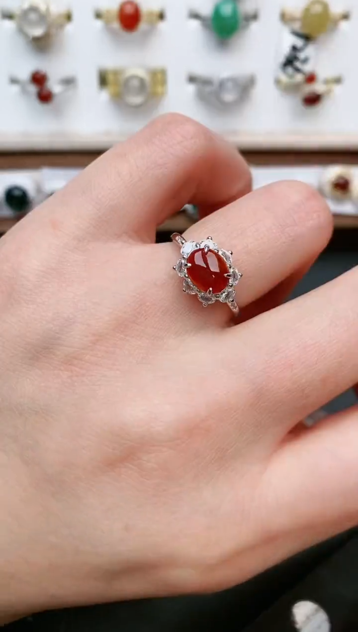 【闪购商品】翡翠戒指银S925镶嵌.....