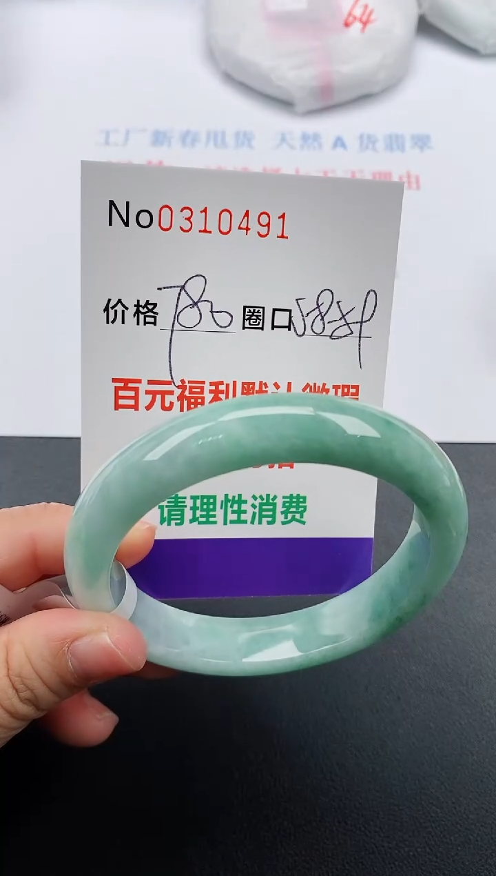 【闪购商品】翡翠手镯未镶嵌天然A货翡翠0310491