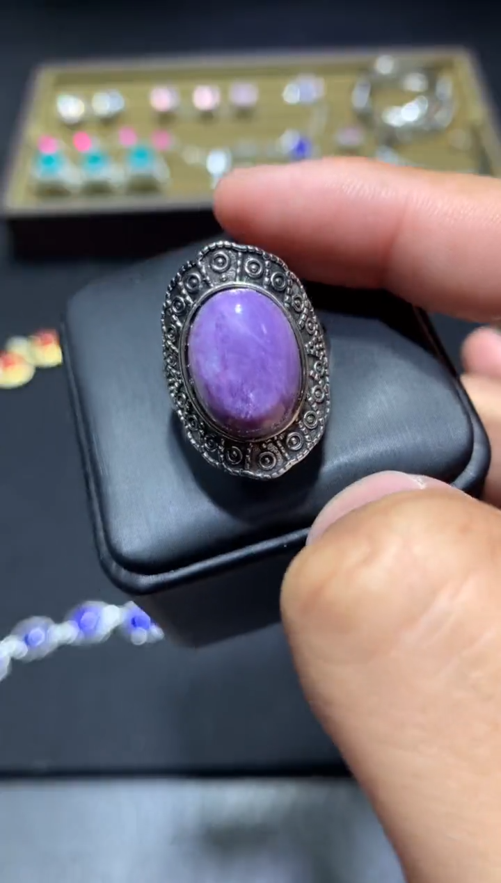 未镶嵌查罗石戒指G25