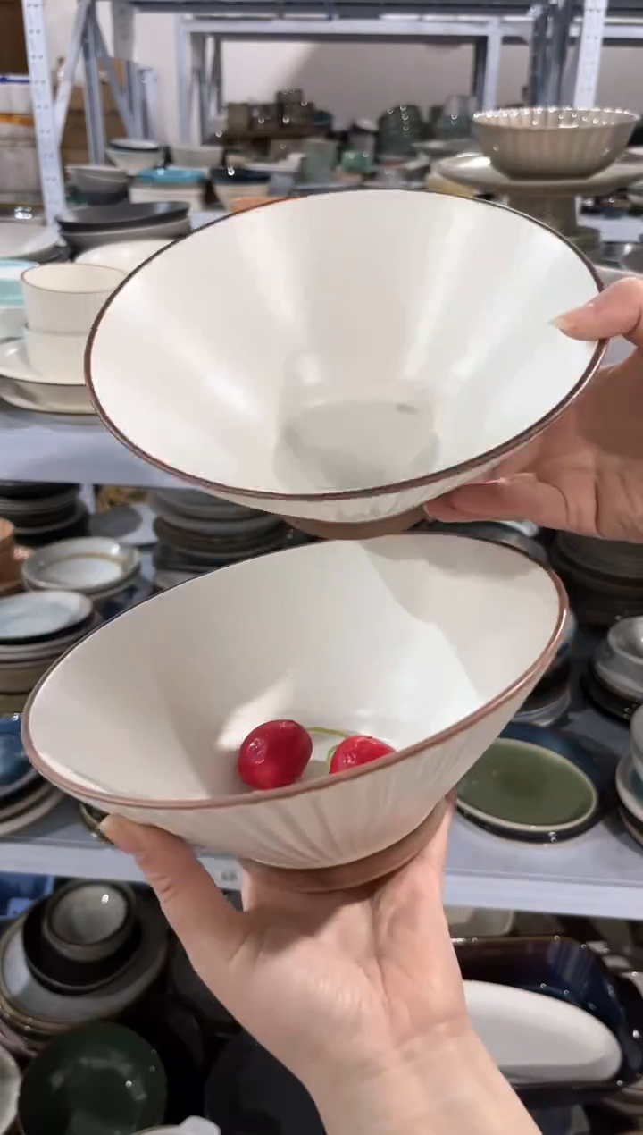 【闪购商品】瓷片外贸尾货瑕疵满20包邮X八英寸咖边