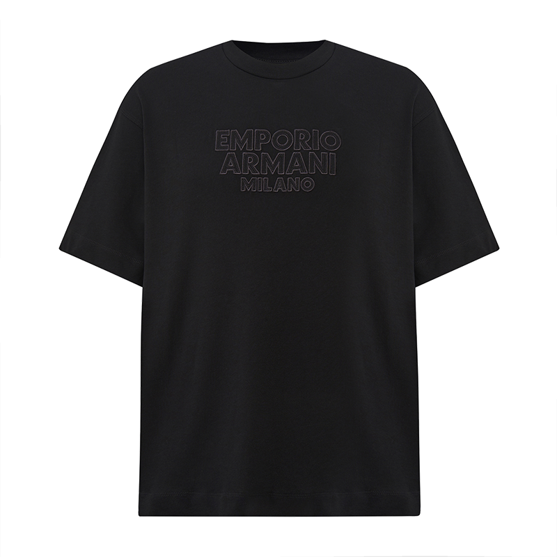 Emporio Armani/安普里奥·阿玛尼男士奢侈品圆领字母印花短袖t恤