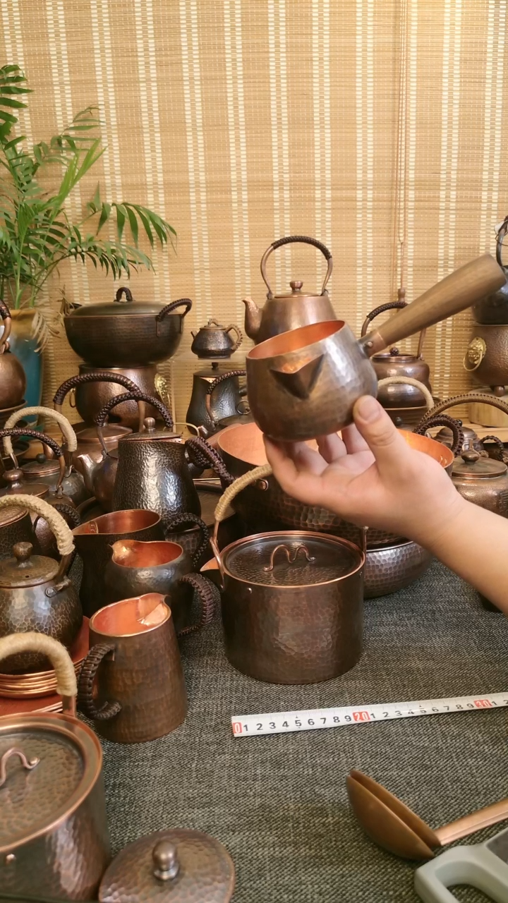 【闪购商品】紫铜400ml煮茶罐木把