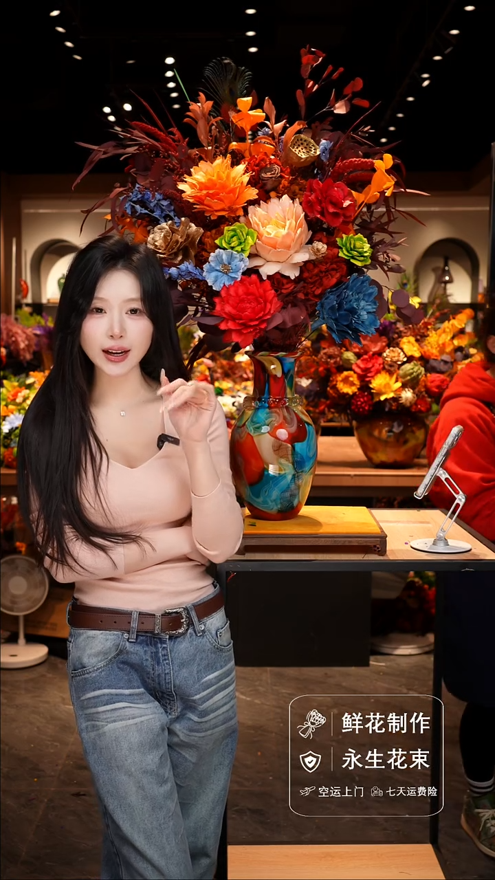手工艺品琉璃手工花器花束空运包邮送货上门-以图片为准