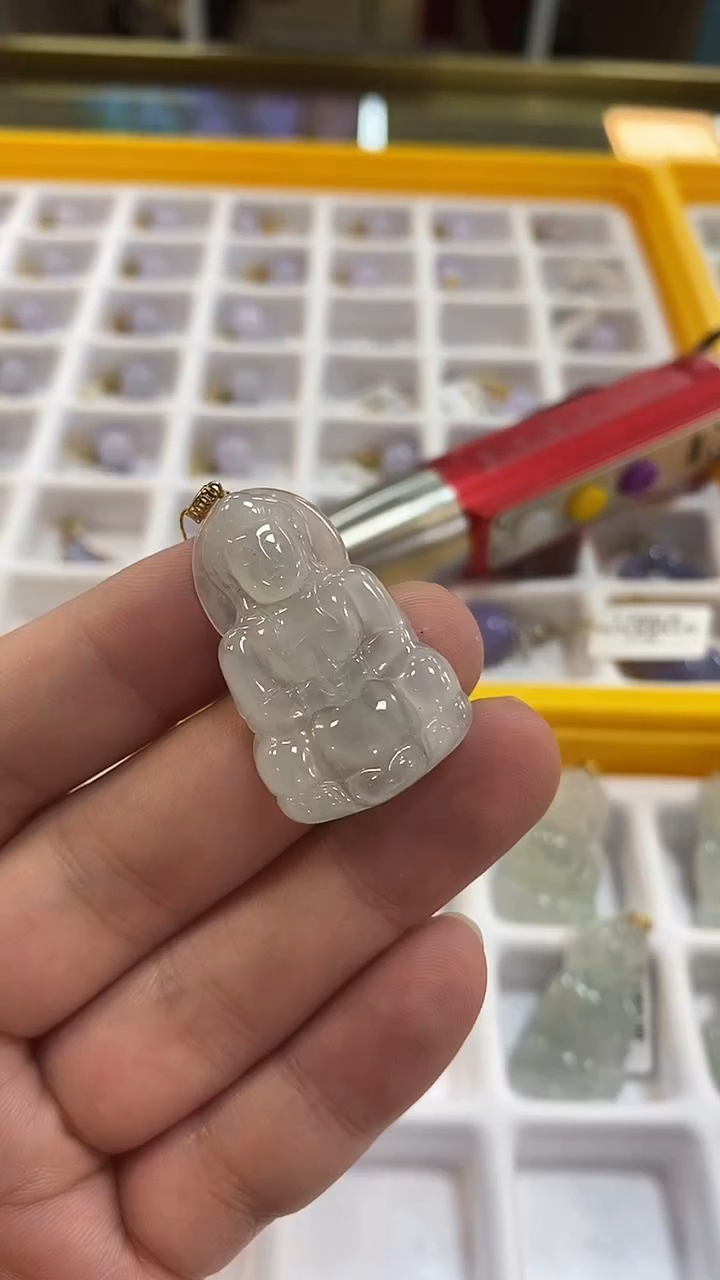 【闪购商品】翡翠挂件18K金镶嵌翡翠10110