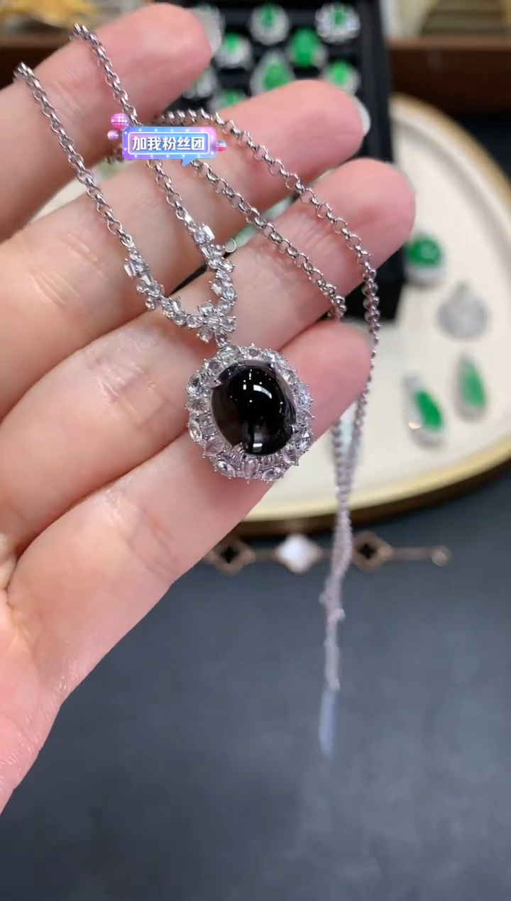 【闪购商品】翡翠吊坠(不含链)18K金镶嵌A120|12000
