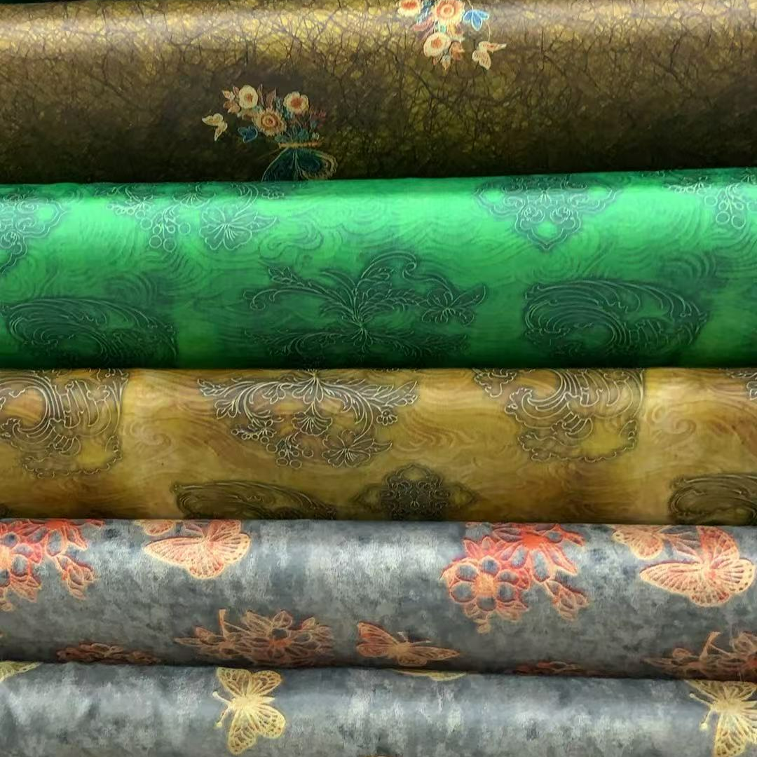 【2号】双面提花花罗面料香云纱丝绸等面料备 注编号拍错随机发