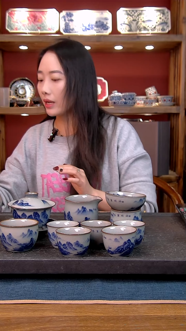 金****工简装家用款9件套 老陶泥开片纹陶瓷茶具