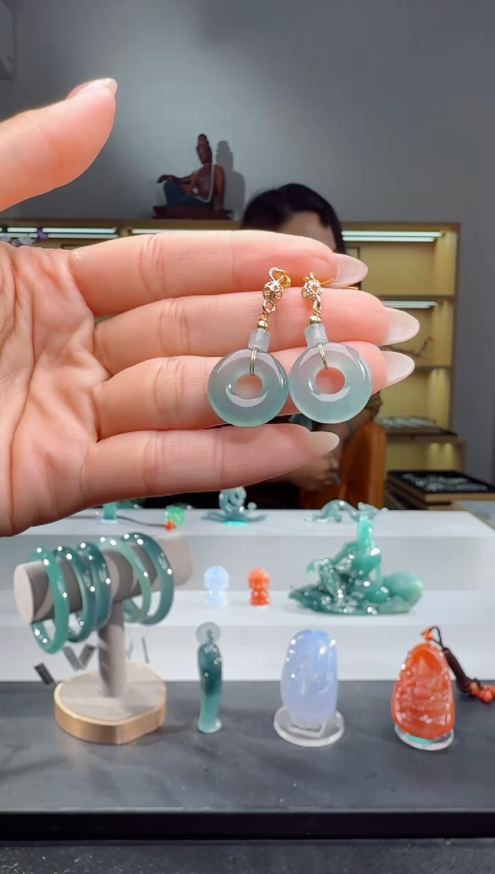 未镶嵌翡翠耳饰耳饰（多样性发其一）