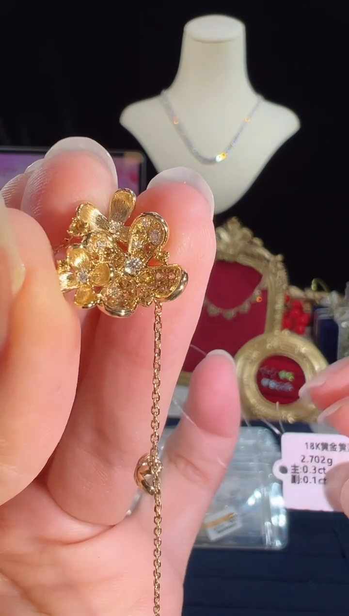 【闪购商品】钻石手链18K金镶嵌BB4757#-Y#45