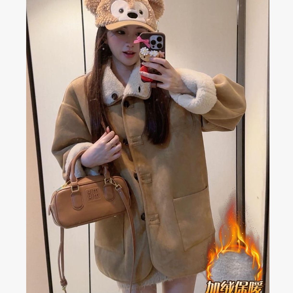 D25 123009 小个子女新款立领加厚女装好看大衣外套
