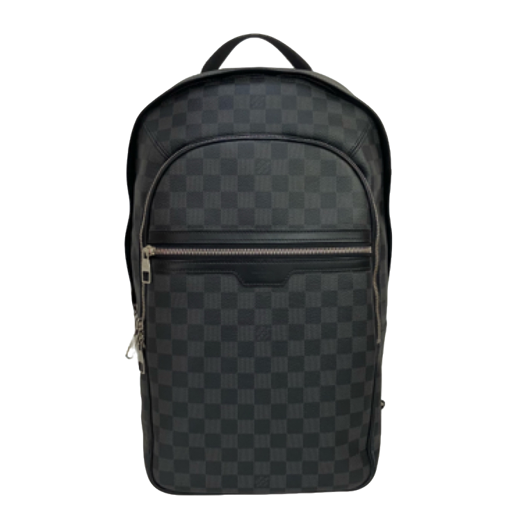 95新 LouisVuitton/路易威登 黑棋盘格芯片款双肩包/44
