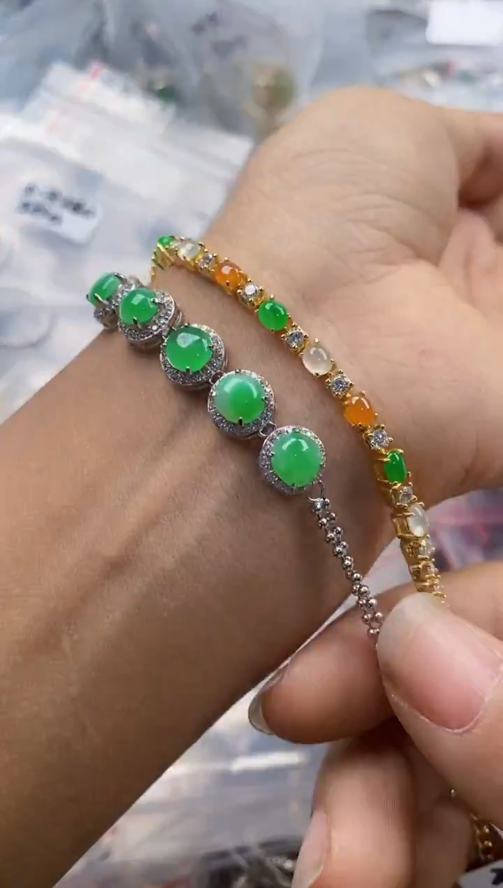 银S925镶嵌戒指翡翠555                     6