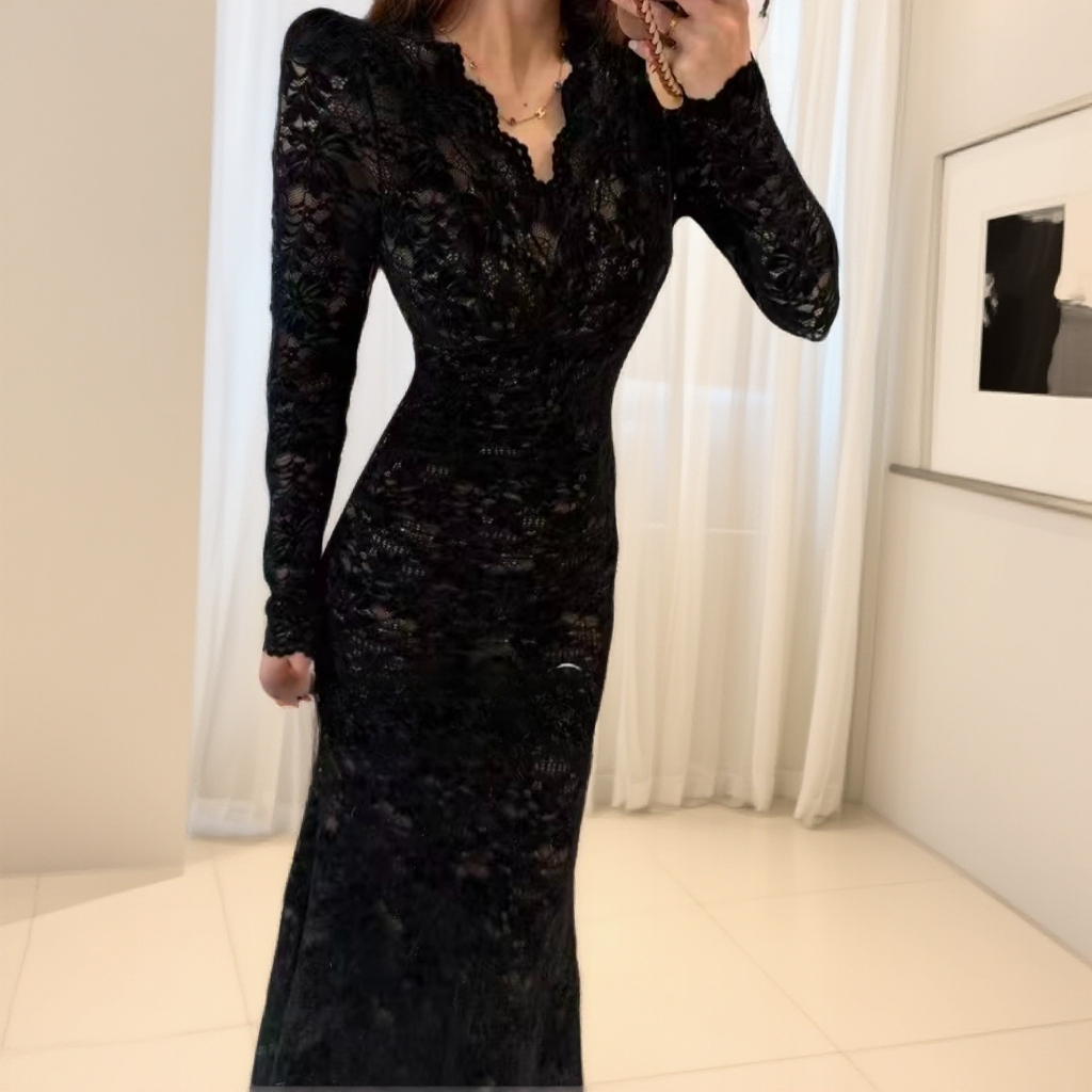 时尚显瘦蕾丝长裙