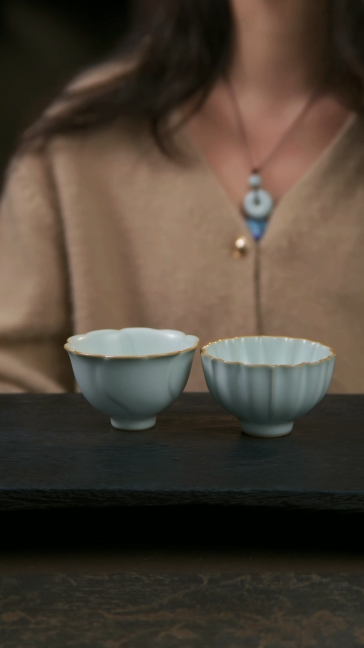 【闪购商品】杯晴云对杯（开片不开片可选，默认开片）