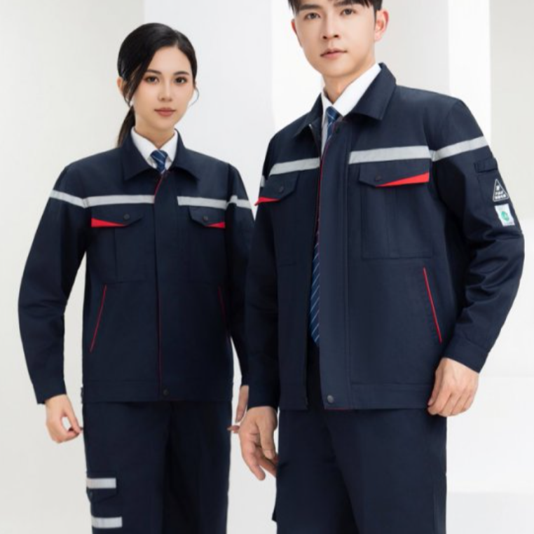 防静电工作服套装男春秋季长袖反光条上衣工厂车间汽修耐磨劳保服