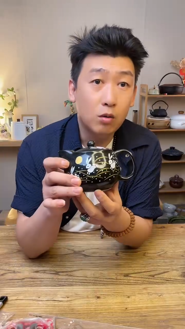 瓷片k8-538 九谷烧茶壶........