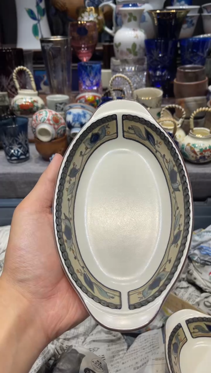 瓷片米卡萨双耳盘