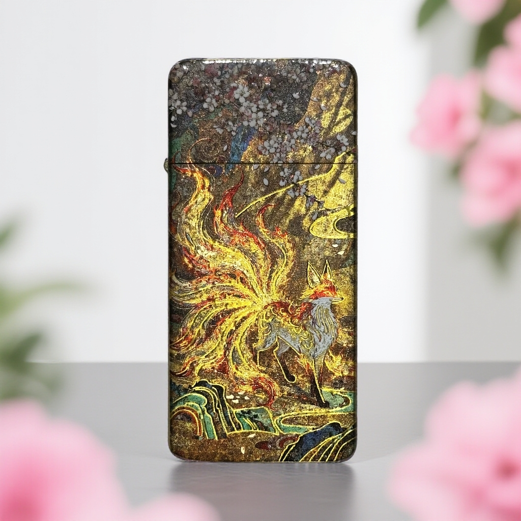 超薄鎏金九尾狐窄机 煤油机（配官方礼盒证书）Y