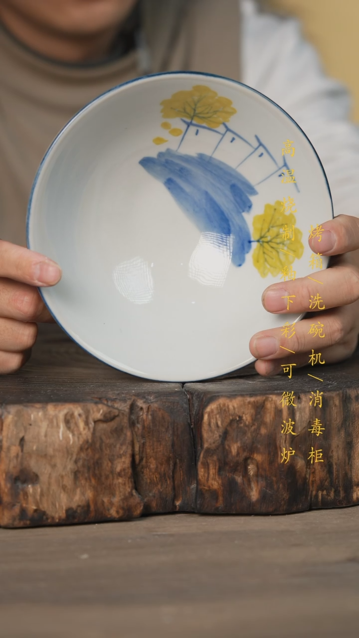 【闪购商品】瓷片景德镇高温釉下彩可微波烤箱洗碗机