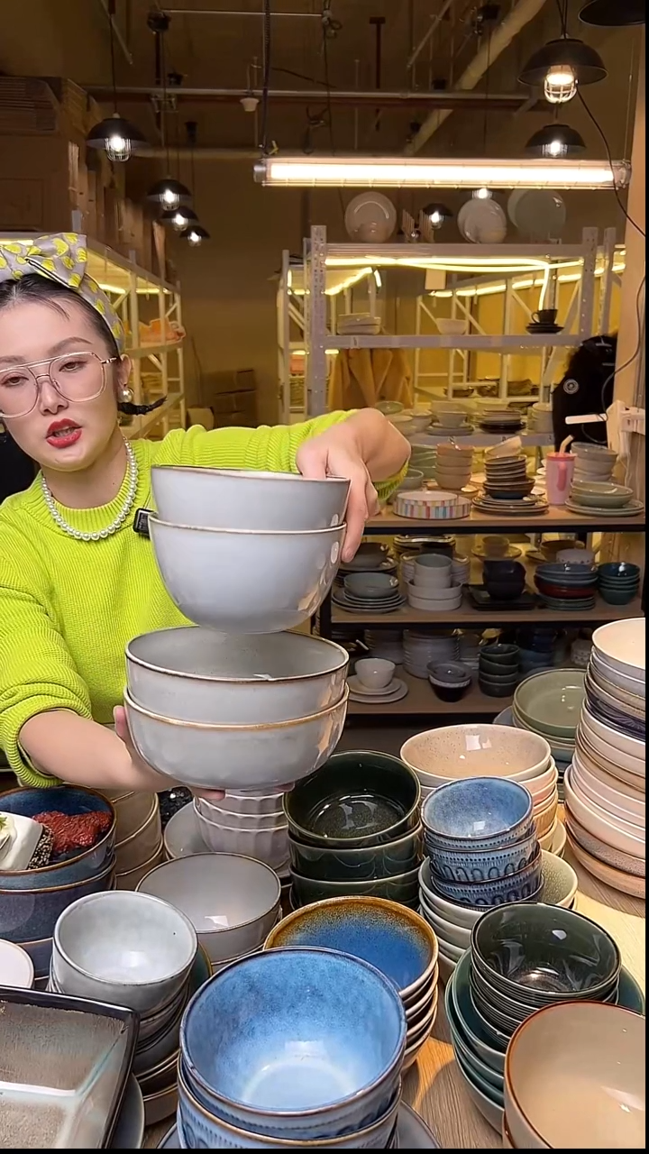 瓷153外贸尾货窑变釉下彩默认瑕疵