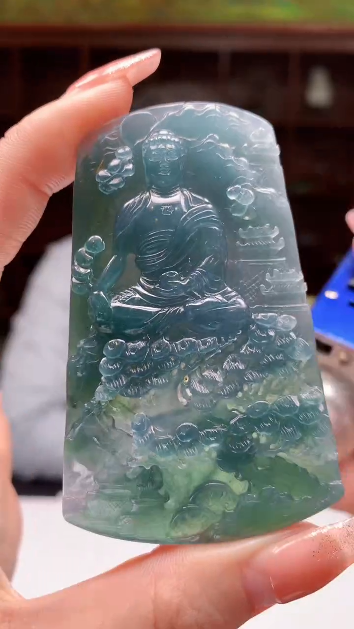 【闪购商品】定制翡翠未镶嵌1081ry-毛货挂件35