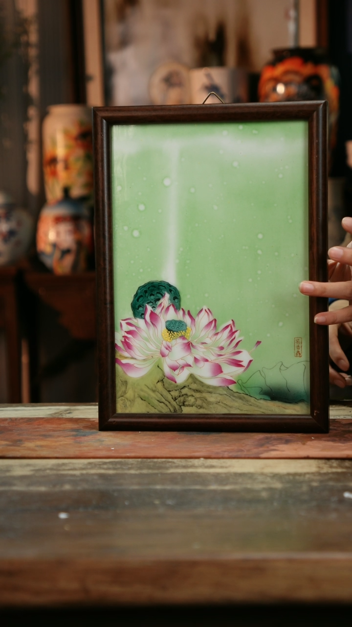 【闪购商品】瓷片景德镇纯手工釉下彩精品花瓶