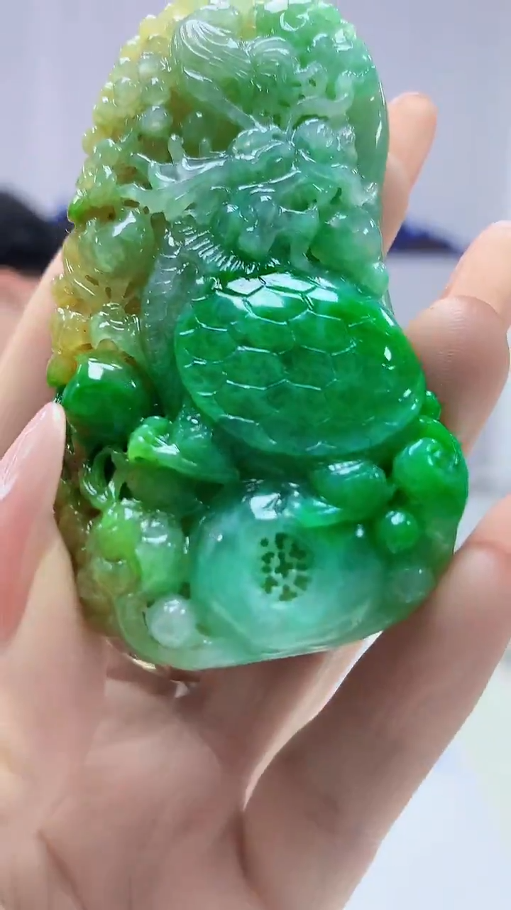 【闪购商品】定制翡翠未镶嵌4688DD-毛货199龙凤