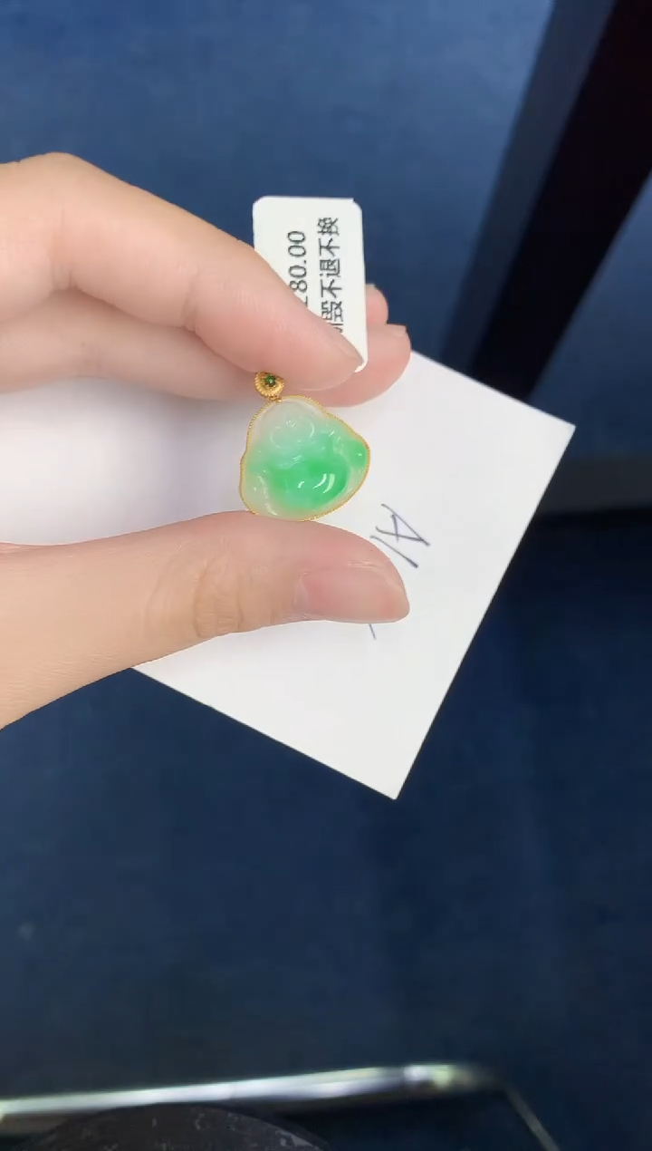 【闪购商品】翡翠颈饰18K金镶嵌000000000