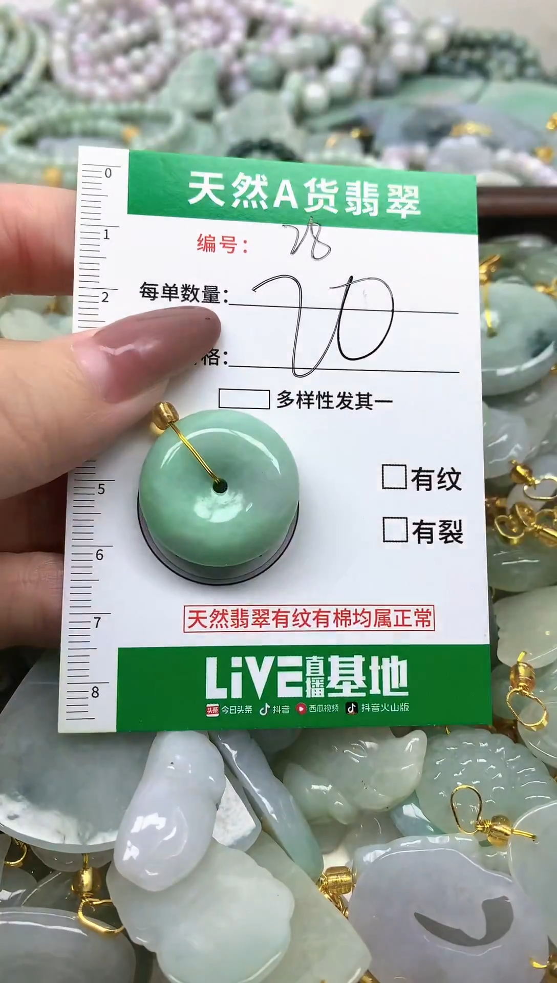 颈饰未镶嵌翡翠纯天然缅甸A货翡翠-28