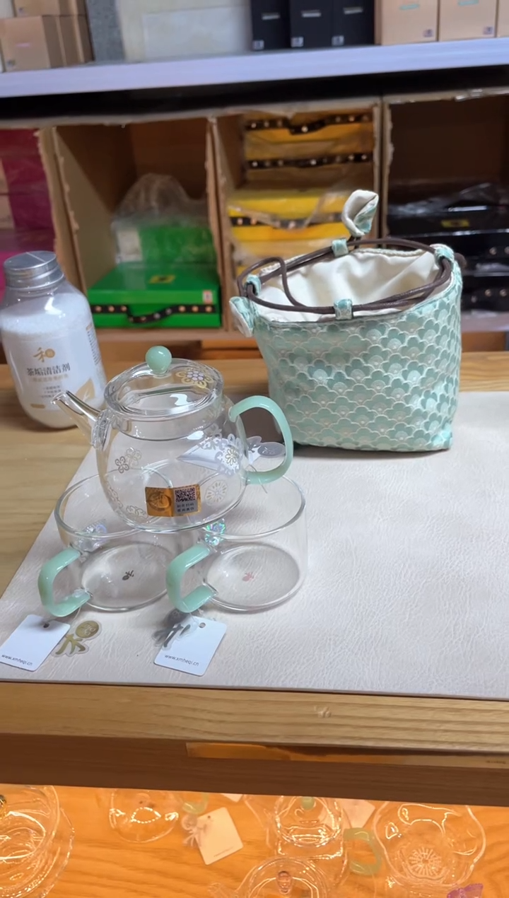 禾器/皮球花-言卿壶/浅玉+清禾杯浅玉