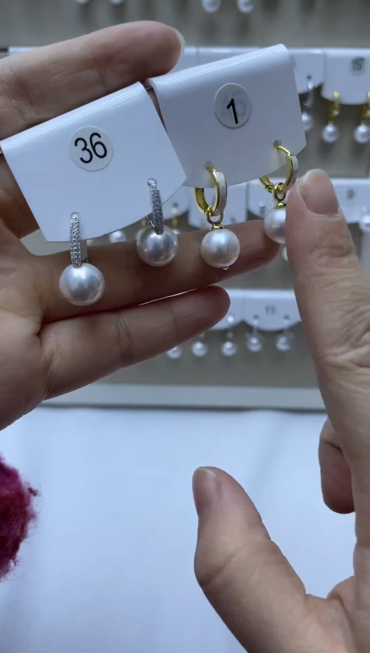 未镶嵌耳饰淡水珍珠36+1