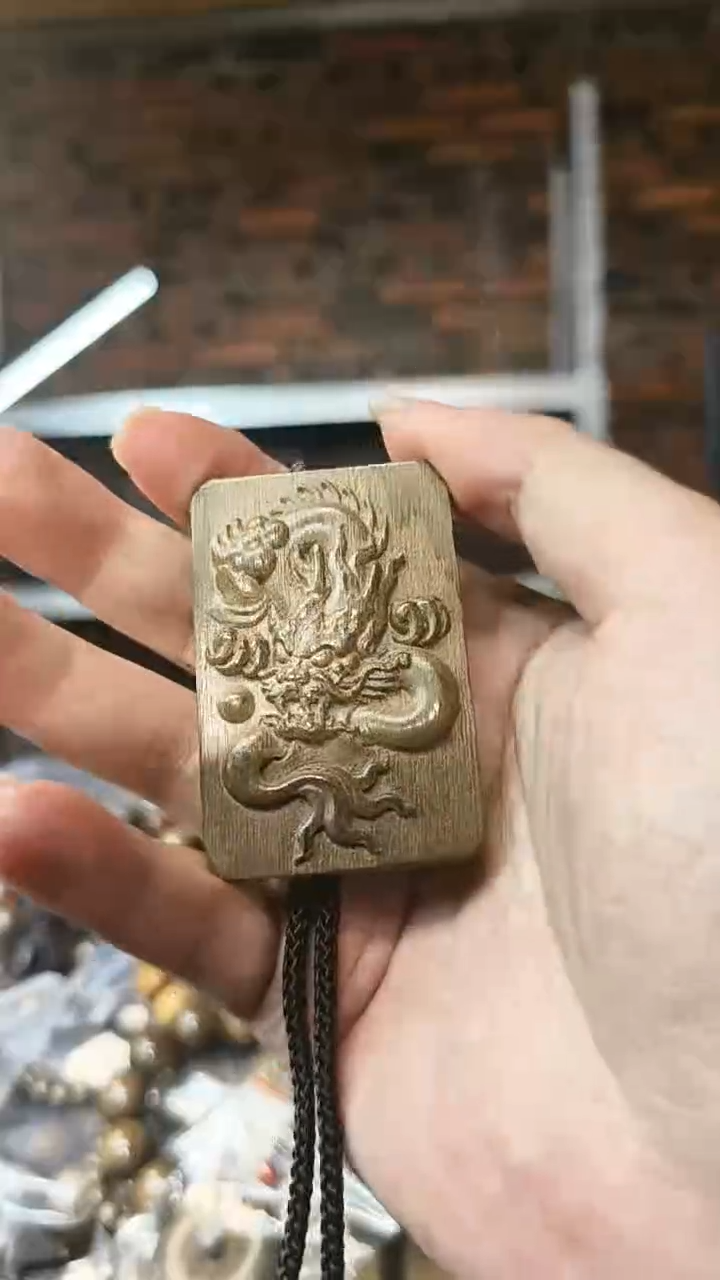 【闪购商品】楠木（金丝楠）把件龙牌手把件