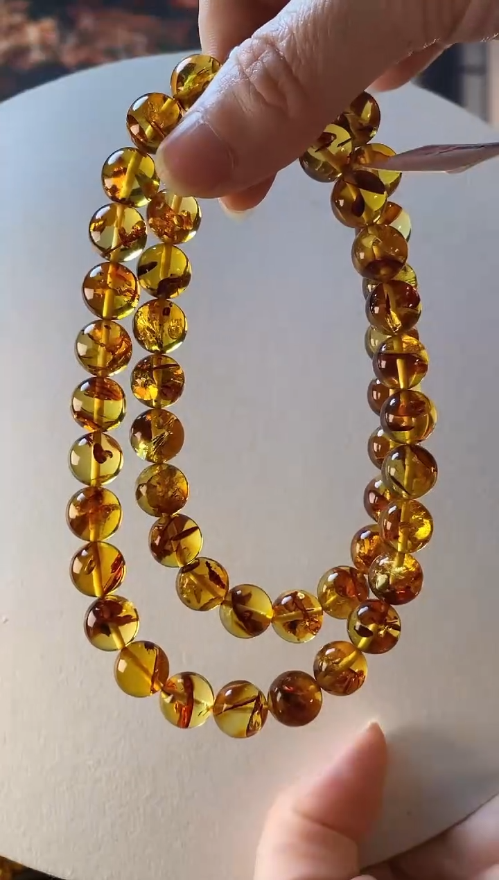 【闪购商品】琥珀颈饰未镶嵌花珀项链10++