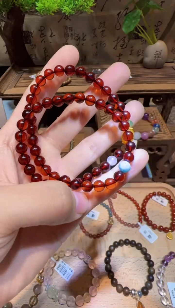 手链琥珀未镶嵌手饰@@