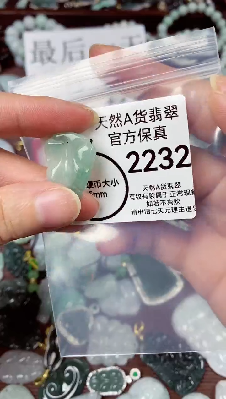【闪购商品】翡翠颈饰未镶嵌天然A货翡翠2232