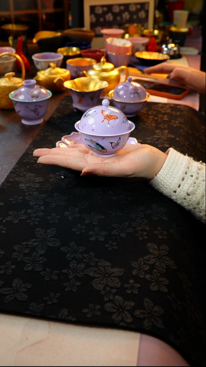 茶杯紫砂【宜景窑系列】不带金