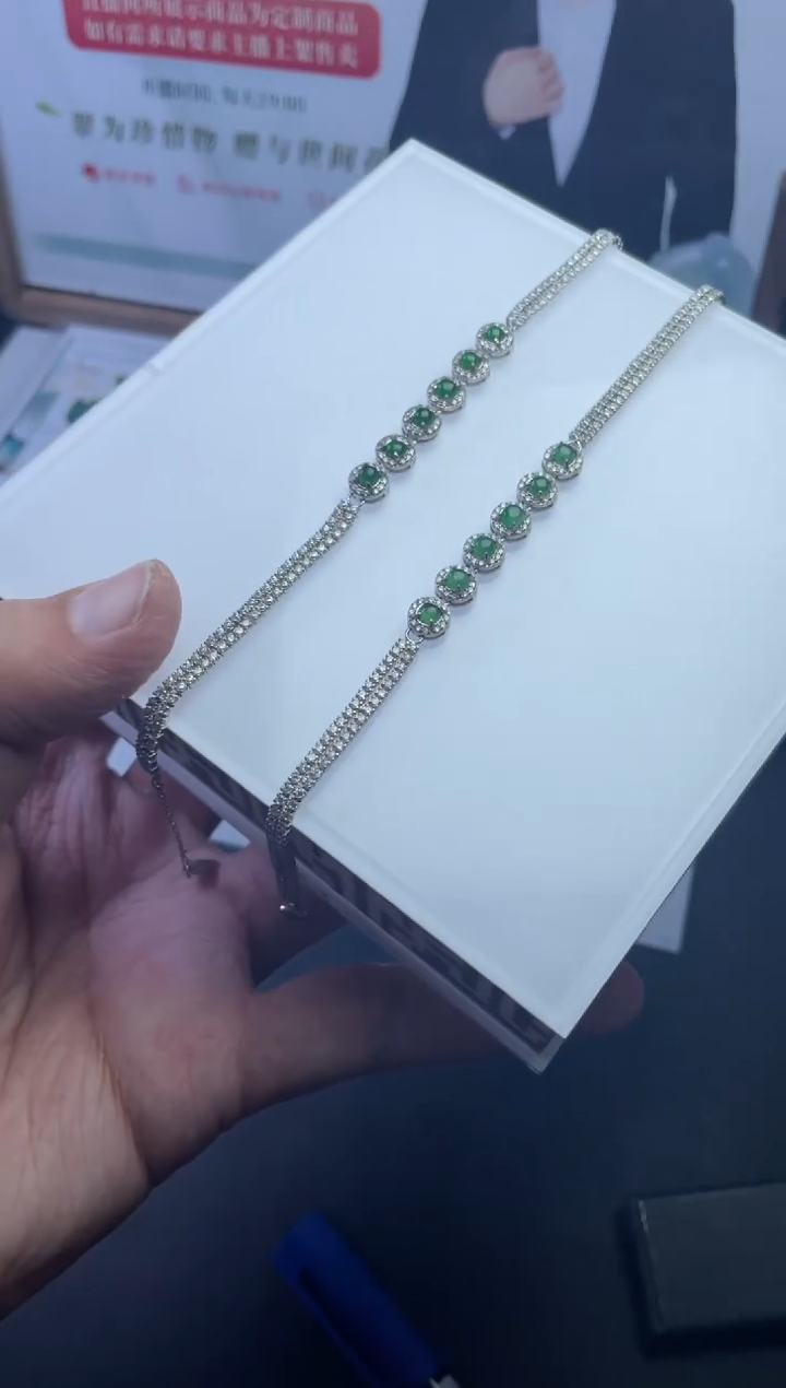 【闪购商品】翡翠手链银S925镶嵌多样性发一件H7