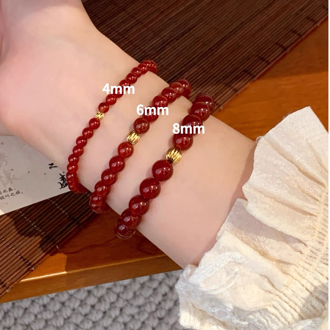 Ben.S本饰 「幸运」天然红玛瑙接好运串珠手链新中式高级感闺蜜A549