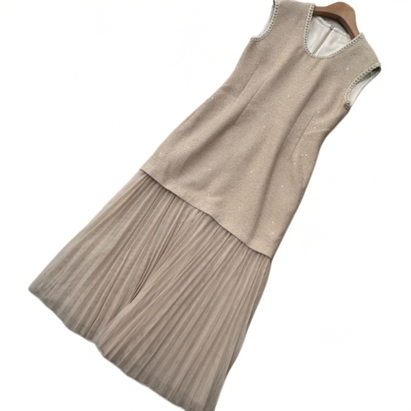 我是优雅精致高级感小众设计静奢名媛气质洋气小香风连衣裙