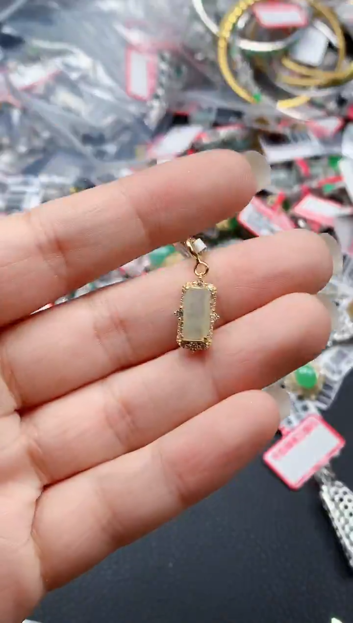 银S925镶嵌戒指翡翠天然A货缅甸翡翠